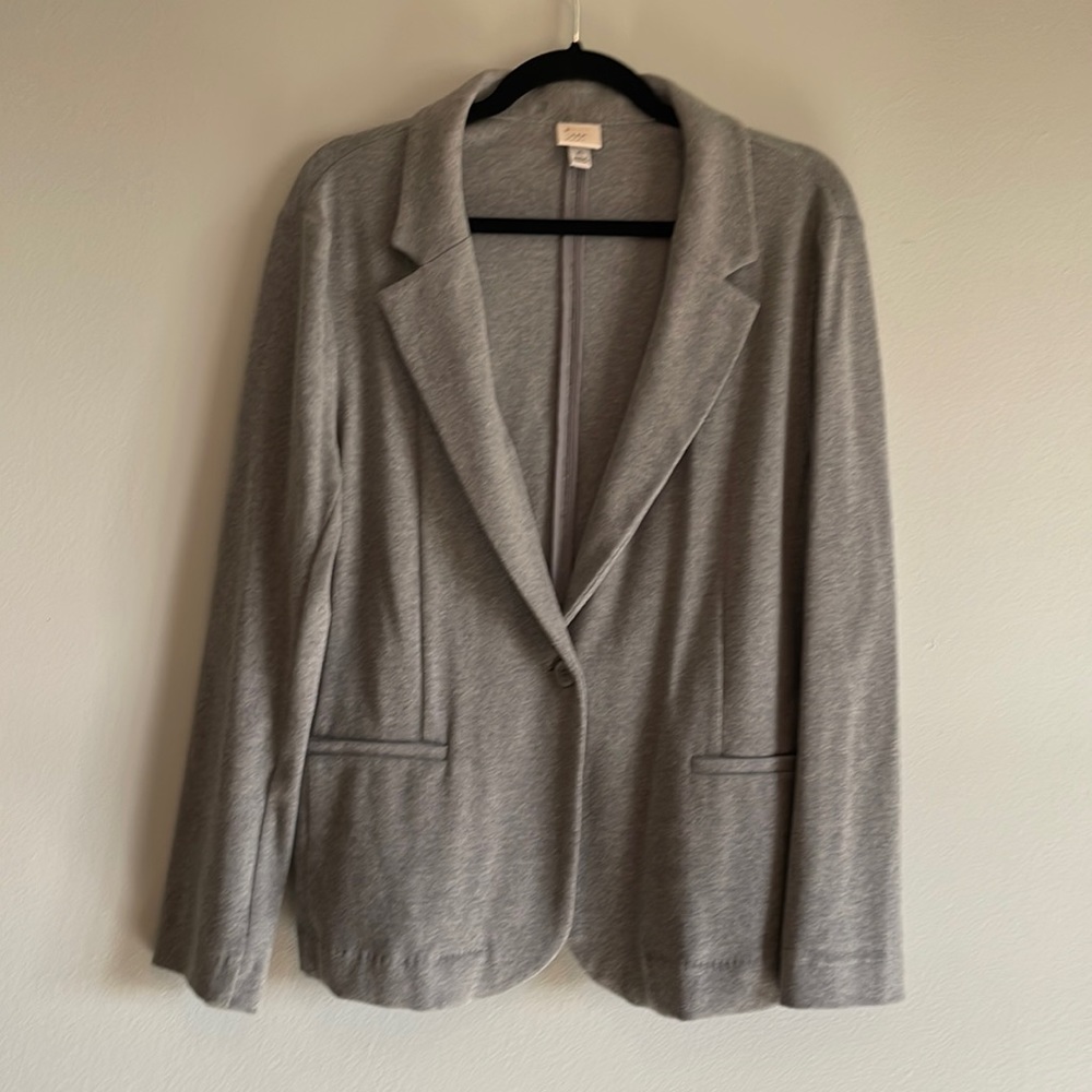 “A New Day” Gray casual jacket. Size with single button